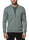 Postmarc Knitted Zip Hoodie In Earl Grey
