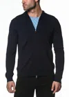 Postmarc Knitted Zip Hoodie In Navy