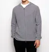 Postmarc Stretch Knit Zip Hoodie In Fawn