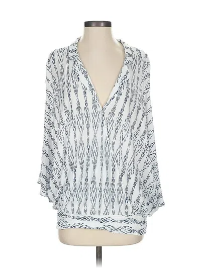 Postmark From Anthropologie 3/4 Sleeve Blouse In White