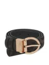 Potamy Animal-pattern Buckle Belt In Gray