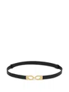 Potamy Buckle Leather Belt In Black