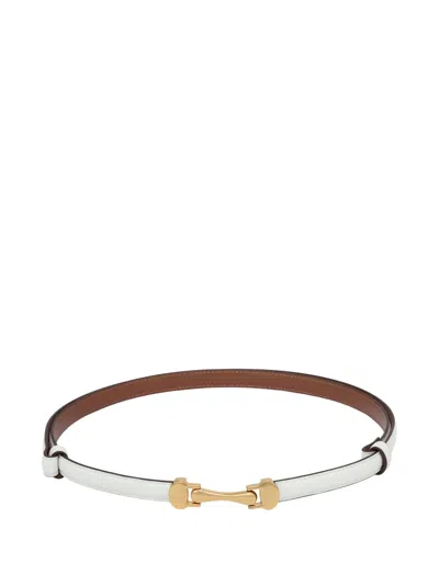 Potamy Buckle Leather Belt In Orange