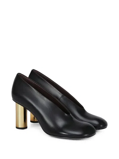 Potamy Cylinder-heel Leather Pumps In Black