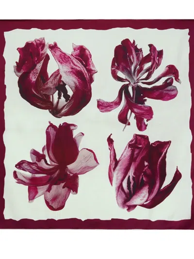 Potamy Floral-print Silk Scarf In Weiss