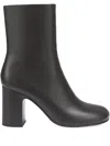 Potamy Leather Ankle Boots In Black