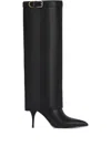 Potamy Leather Knee-high Boots In Black