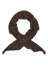 Potamy Leopard-print Scarf In Brown