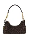 Potamy Leopard Shoulder Bag In Brown