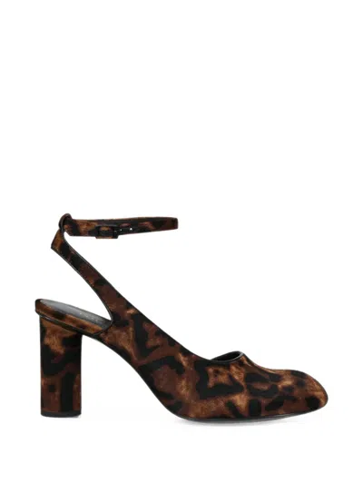 Potamy Leopard-print Slingback Pumps In Brown