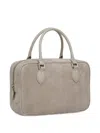 Potamy Medium Suede Tote Bag In Neutral