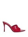 Potamy Pointed Leather Mules In Red