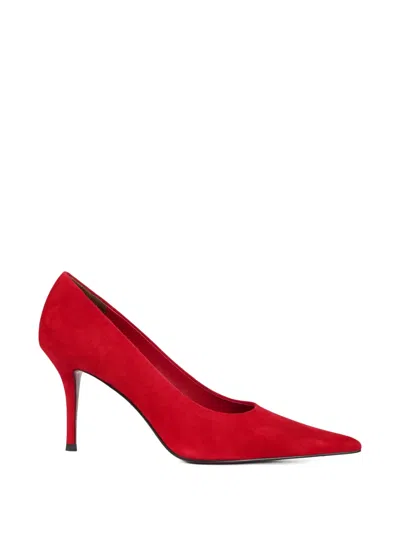 Potamy Pointed Suede Pumps In Red