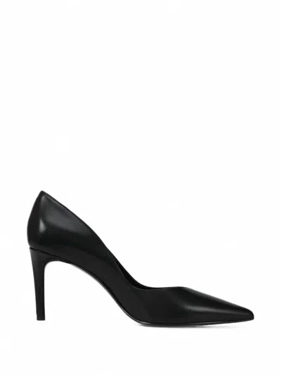 Potamy Point-toe Leather Heeled Pumps In Black