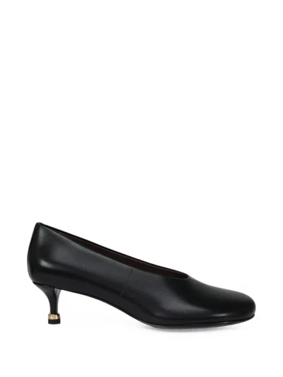 Potamy Round-toe Leather Heeled Pumps In Black