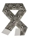 Potamy Snake-print Scarf In Gray