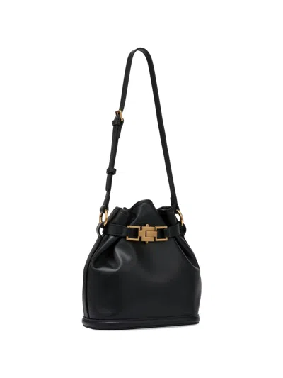Potamy Strap Buckle-detail Buckle Bag In Black