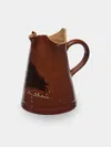 Poterie D’évires Poterie D'évires Boars Hand-painted Ceramic Milk Jug In Brown