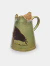 Poterie D’évires Poterie D'évires Boars Hand-painted Ceramic Petite Milk Jug In Multi
