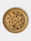 Poterie D’évires Poterie D'évires Flowers Hand-painted Ceramic Giant Platter In Multi