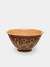 Poterie D’évires Poterie D'évires Flowers Hand-painted Ceramic Mini Salad Bowl In Multi