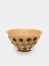 Poterie D’évires Poterie D'évires Flowers Hand-painted Ceramic Mini Salad Bowl In Multi