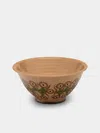 Poterie D’évires Poterie D'évires Flowers Hand-painted Ceramic Petite Salad Bowl In Multi