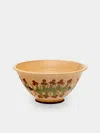 Poterie D’évires Poterie D'évires Flowers Hand-painted Ceramic Petite Salad Bowl In Multi