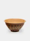 Poterie D’évires Poterie D'évires Flowers Hand-painted Ceramic Petite Salad Bowl In Multi