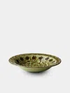 Poterie D’évires Poterie D'évires Flowers Hand-painted Ceramic Serving Bowl In Multi