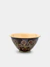 Poterie D’évires Poterie D'évires Flowers Hand-painted Ceramic Small Fluted Serving Bowl