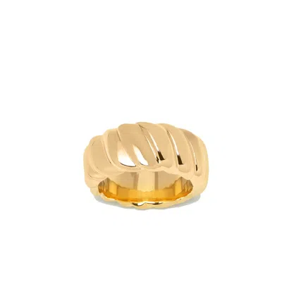 Potoska Women's Amy Baquet Band Ring In Gold In Brown
