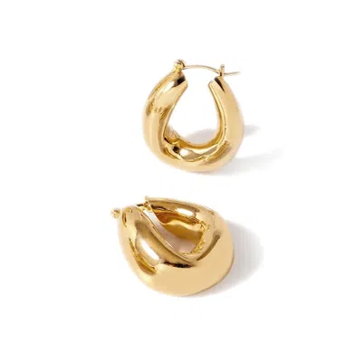 Potoska Women's Falin Midi Hoop Earrings In Gold