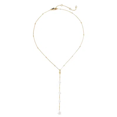 Potoska Women's Flower Lariat Necklace In Gold