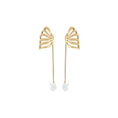 Potoska Women's Gold Tavro Drop Earrings