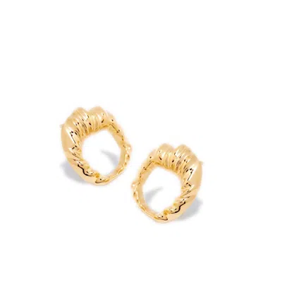 Potoska Women's Iyun Face On Stud Earrings In Gold