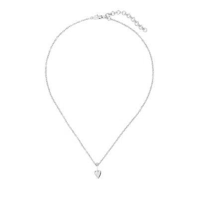 Potoska Women's Loff Mini Heart Pin Choker In Silver