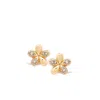 Potoska Women's Luna Mini Flower Crystal Stud Earring In Gold In Gold