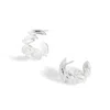 Potoska Women's Maxi Claw Hoop Earrings In Silver In Silver