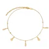 Potoska Women's Mino Charm Choker Necklace In Gold In Gold
