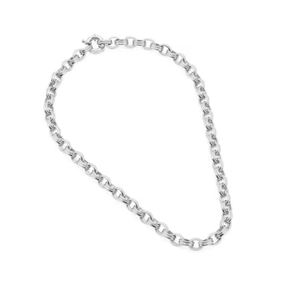 Potoska Women's Rollo Skinny Chain Medium Necklace In Silver In Metallic
