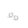 Potoska Women's Satro Pave Hoop Earrings In Silver In Silver