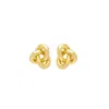 Potoska Women's Seva Midi Face On Stud Earrings In Gold In Gold