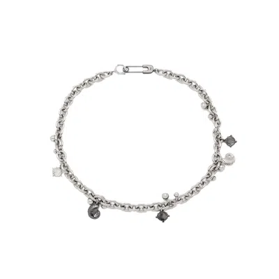 Potoska Women's Stella Necklace In Silver And Gunmetal In Metallic