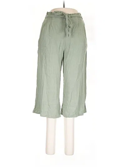 Pre-owned Potter's Pot Linen Pants In Green