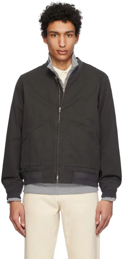 Pottery Gray Rustic Bomber In An Anthracite
