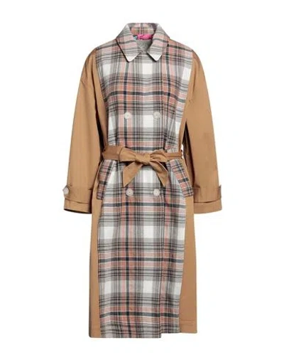 Potzy Woman Overcoat & Trench Coat Camel Size 8 Polyester, Cotton In Beige
