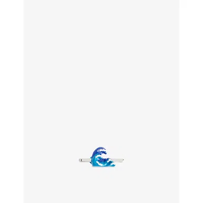 Poubel Mens Blue La Mer Sterling-silver And Enamel Charm