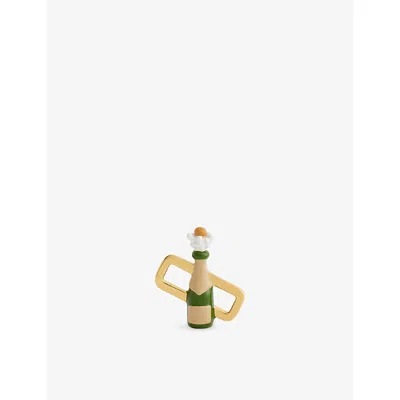 Poubel Mens Gold Green Champagne Gold Vermeil Charm