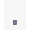 Poubel Mens Blue 925 Sterling Silver And Enamel Passport Charm In Blue